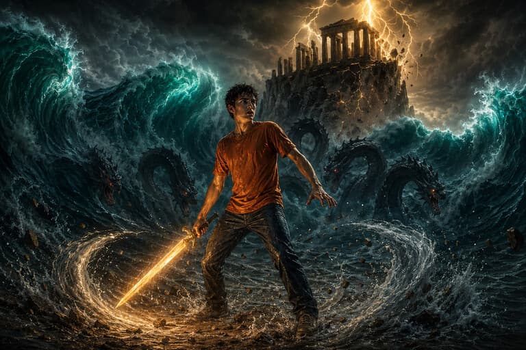 Percy Jackson na brehu búrlivého mora